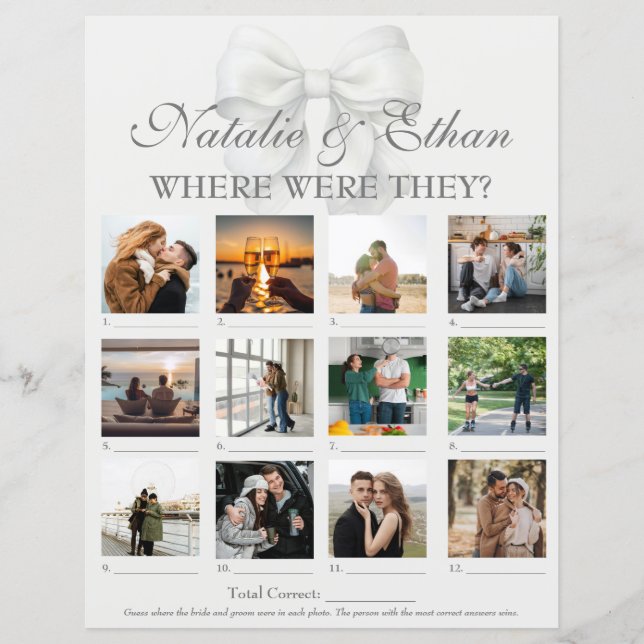 カスタムどこに写真ブライダルシャワーゲーム (正面)