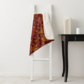 カスタムなえんじ色の装飾的な金紅葉 シェルパブランケット (インサイチュ)