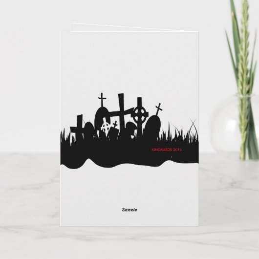 カスタムなおもしろいのレトロのゾンビのハロウィンの女性誕生日 カード (裏面)