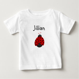 カスタムなてんとう虫の名前のワイシャツ ベビーTシャツ