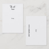 カスタムなぽっちゃりした3.5 x 2.5名刺の垂直 名刺 (正面/裏面)