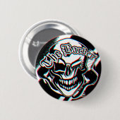 カスタムなまばたきの理髪店のスカル 缶バッジ (正面&裏面)