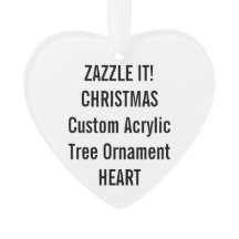 カスタムなアクリルのハートのクリスマスツリーのオーナメントのブランク