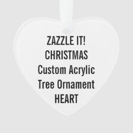 カスタムなアクリルのハートのクリスマスツリーのオーナメントのブランク オーナメント