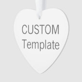 カスタムなアクリルのハートのクリスマスツリーのオーナメント オーナメント (正面)