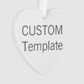 カスタムなアクリルのハートのクリスマスツリーのオーナメント オーナメント (正面)