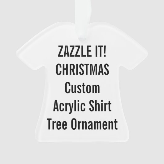 カスタムなアクリルのワイシャツのクリスマスツリーのオーナメントのブランク オーナメント (正面)