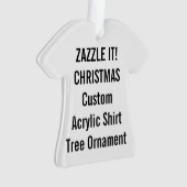 カスタムなアクリルのワイシャツのクリスマスツリーのオーナメントのブランク オーナメント (正面)