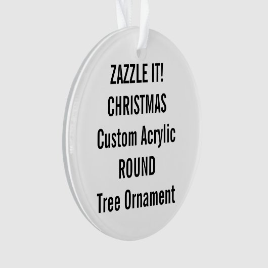 カスタムなアクリルの円形のクリスマスツリーのオーナメントのブランク オーナメント (正面)