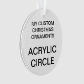 カスタムなアクリルの円形のクリスマスツリーのオーナメント オーナメント (正面)