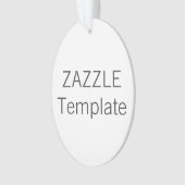 カスタムなアクリルの楕円形のクリスマスツリーのオーナメント オーナメント (正面)