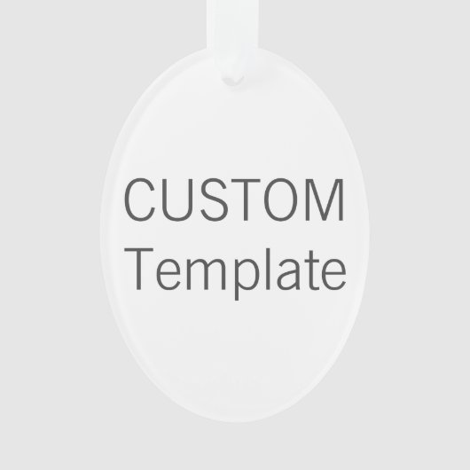 カスタムなアクリルの楕円形のクリスマスツリーのオーナメント オーナメント (正面)