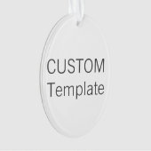 カスタムなアクリルの楕円形のクリスマスツリーのオーナメント オーナメント (正面)