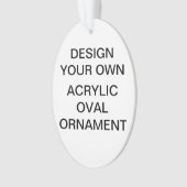 カスタムなアクリルの楕円形のクリスマスツリーのオーナメント オーナメント (正面)