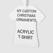 カスタムなアクリルのTシャツのクリスマスツリーのオーナメント オーナメント (正面)