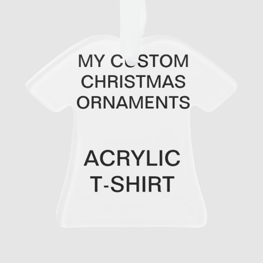 カスタムなアクリルのTシャツのクリスマスツリーのオーナメント オーナメント (正面)
