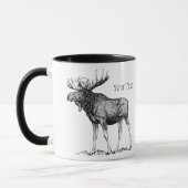 カスタムなアメリカヘラジカのマグ マグカップ (左)