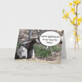 カスタムなアリクイの挨拶状 カード (黄色い花)