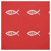 カスタムなイエス・キリストのクリスチャンの魚 ファブリック (見本)