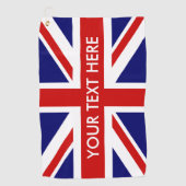 カスタムなイギリスの英国国旗の旗のゴルフタオルのギフト ゴルフタオル (正面)