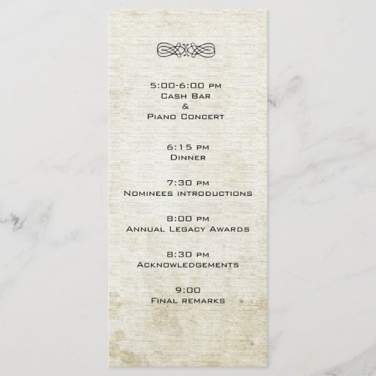 カスタムなイベントプログラムテンプレート プログラム (正面)