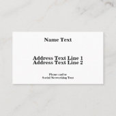 カスタムなイメージおよびカスタムの文字 名刺 (裏面)