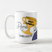 カスタムなイラストレーションのマグ コーヒーマグカップ (左)