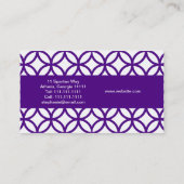 カスタムなインディゴおよび白い名刺 名刺 (裏面)