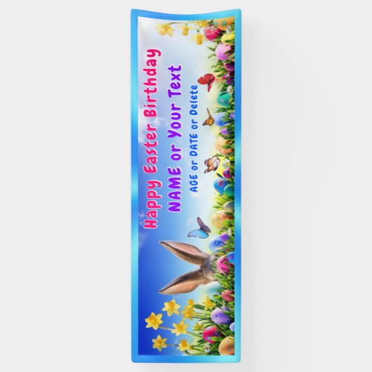 カスタムなイースター誕生会の装飾、イースター 横断幕 (縦)