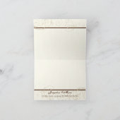 カスタムなウエディングケーキのモダンな点のストライプの渦巻 サンキューカード (内部)