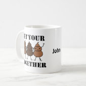 カスタムなウンチのマグのおもしろいなウンチのマグのパーソナライズなマグ コーヒーマグカップ (正面左)