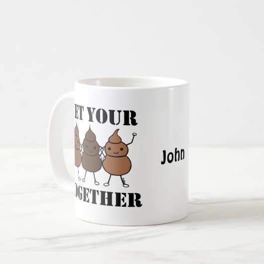 カスタムなウンチのマグのおもしろいなウンチのマグのパーソナライズなマグ コーヒーマグカップ (正面左)