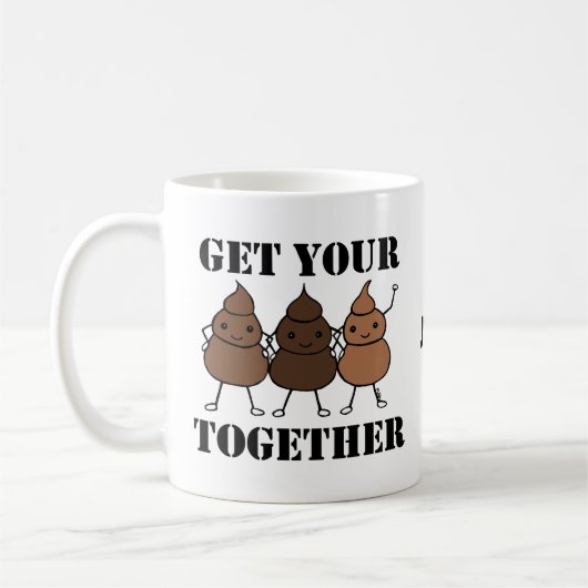 カスタムなウンチのマグのおもしろいなウンチのマグのパーソナライズなマグ コーヒーマグカップ (左)