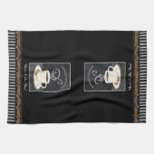 カスタムなエスプレッソのコーヒー黒板の台所装飾 キッチンタオル (横)