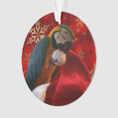 カスタムなオウムの写真のオーナメントの前部および背部 オーナメント (正面)