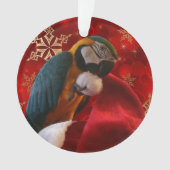 カスタムなオウムの写真のオーナメントの前部および背部 オーナメント (正面)