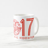 カスタムなオンドリ年2017の中国人のpapercutのマグ コーヒーマグカップ (正面右)