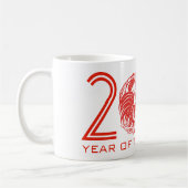 カスタムなオンドリ年2017の中国人のpapercutのマグ コーヒーマグカップ (左)