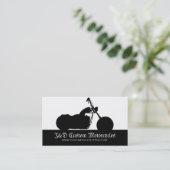 カスタムなオートバイのバイクもしくは自転車に乗る人の店の名刺 名刺 (スタンド正面)