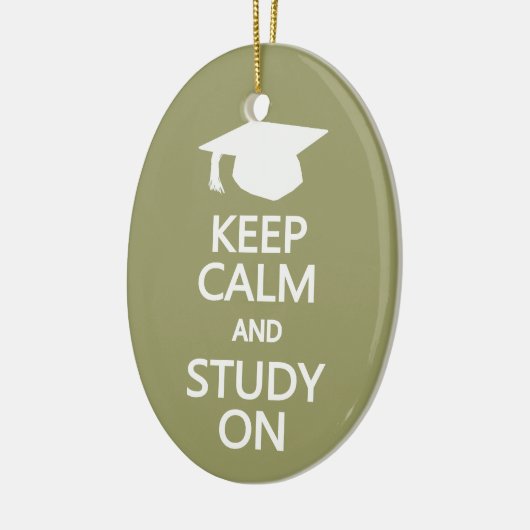 カスタムなオーナメントの平静及び勉強を保って下さい セラミックオーナメント (左)