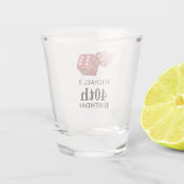 カスタムなカジノの第40誕生会の好意の小グラス ショットグラス (裏面)