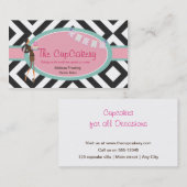 カスタムなカップケーキのベーカリーの名刺 名刺 (正面/裏面)