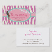 カスタムなカップケーキのベーカリーの名刺 名刺 (正面/裏面)