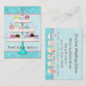 カスタムなカップケーキの甘い専門店の名刺 名刺 (正面/裏面)