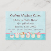 カスタムなカップケーキの甘い専門店の名刺 名刺 (裏面)