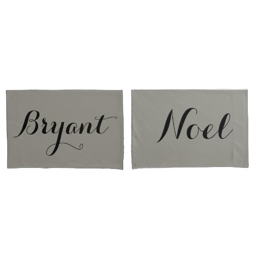 カスタムなカップルの枕名前かイニシャル 枕カバー (フロントセット)