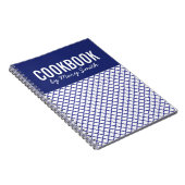 カスタムなカバーノートが付いている青い料理書 ノートブック (右側)