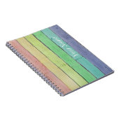 カスタムなカバー虹のノートは、あなたの名前を。加えます。! ノートブック (右側)