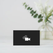 カスタムなカメラの名刺(黒) 名刺 (スタンド正面)