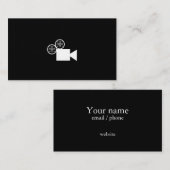カスタムなカメラの名刺(黒) 名刺 (正面/裏面)